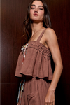 Cotton Gauze Tank Top- Mocha