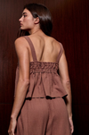 Cotton Gauze Tank Top- Mocha