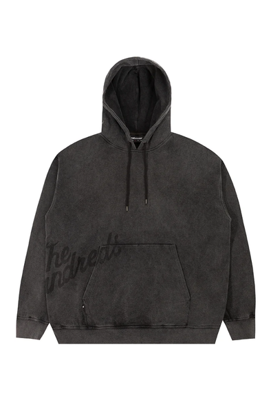 The Hundreds Washed Slant Hooded Pullover- Black