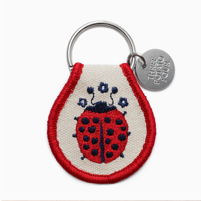 Patch Embroidered Key Chain- Ladybug