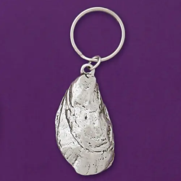 Pewter Oyster Keychain