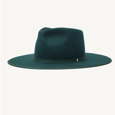 Billie Wool Felt Rancher Hat- Hunter Green