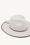 Avril Wool Felt Rancher Hat- Ivory/Tribal Band