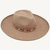 Banded Wool Felt Pencil Brim Rancher Hat- Pecan