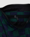 Baggu Small Nylon Crescent Bag- Navy Green Check