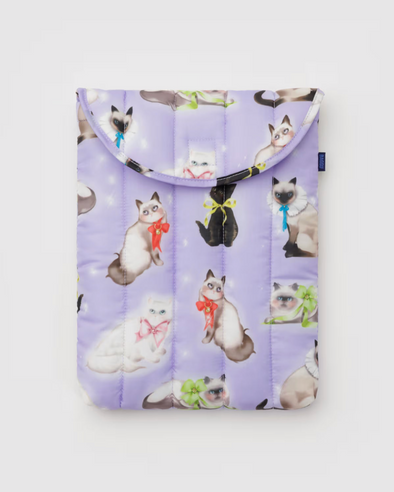 Baggu Puffy Laptop Sleeve 13"/14" - Fancy Cats