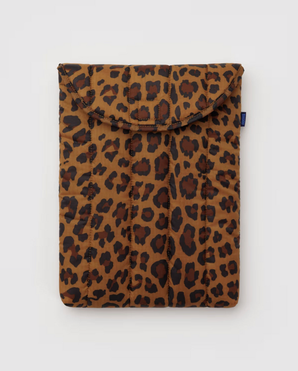 Baggu Puffy Laptop Sleeve 13"/14" - Leopard