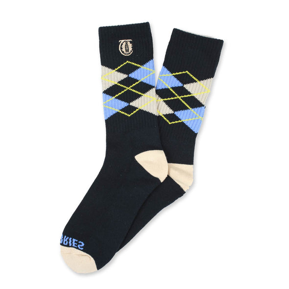 Theories Argyle Sock- Black/Lavender