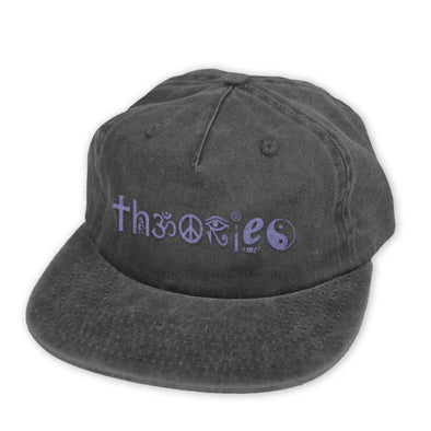 Coexist Snapback Denim Hat- Washed Black