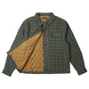Theories Lantern Quilted Flannel Jacket- Green