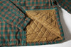 Theories Lantern Quilted Flannel Jacket- Green