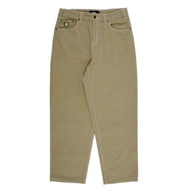 Theories  Plaza Jeans- Khaki Contrast Stitch