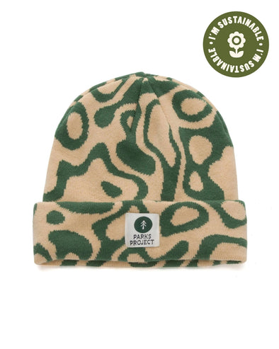 Yellowstone Geysers Beanie- Khaki/Green