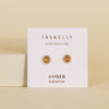 Sun Stud Earrings- Amber
