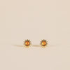Sun Stud Earrings- Amber
