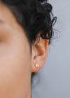 Sun Stud Earrings- Amber