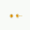 Sun Stud Earrings- Amber