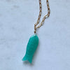 Asier Aventurine GF Fish Necklace