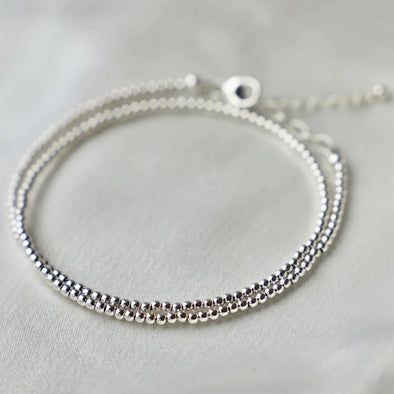 Sterling Silver Double Wrap Bracelet