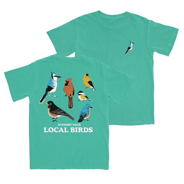 Backyard Birds Tee- Green