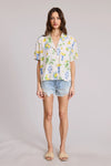 Bali Printed Button Down S/S Blouse
