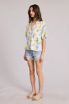 Bali Printed Button Down S/S Blouse