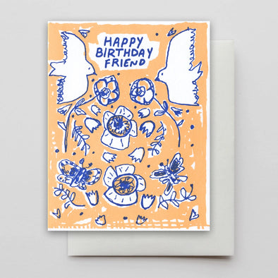 Birthday Birds & Butterflies Greeting Card