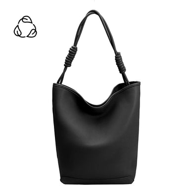 Adeline Large Canvas Tote Bag- Black