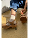 Le Bon Color Block Girlfriend Socks- Black Coffee