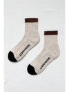 Le Bon Color Block Girlfriend Socks- Black Coffee