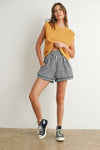 Gingham Day Shorts- Black/Ivory