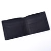 Bi-Fold Slim Leather Wallet- Black