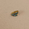 Dark Blue Opal Mini Hoops