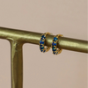 Dark Blue Opal Mini Hoops