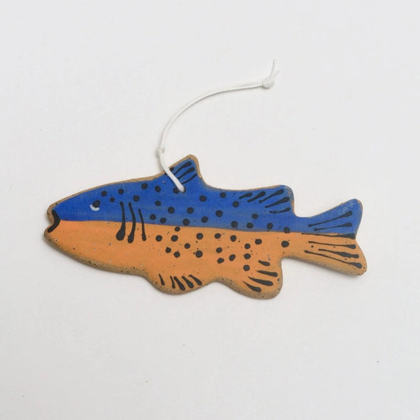 Fish Ornament- Blue/Orange