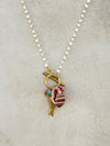 Boheme Summer Pearl Fish Charm Necklace