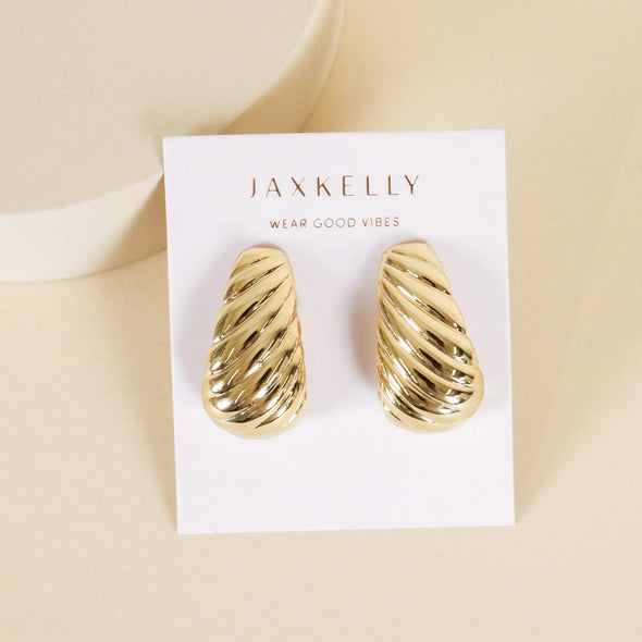 Bold Swirl Earringsa- Gold