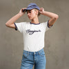 Bonjour Ringer Tee- White/Navy