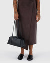 Baggu Recycled Leather Bowler Bag- Black