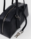 Baggu Recycled Leather Bowler Bag- Black