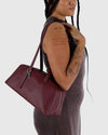 Baggu Recycled Leather Bowler Bag- Mahogany