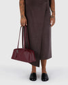 Baggu Recycled Leather Bowler Bag- Mahogany