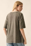 Butterfly Mineral Washed Tee- Graphite