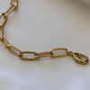 David Oval Chain Bracelet- 24kt GP