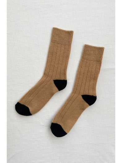 Le Bon Shoppe Classic Cashmere Socks- Camel