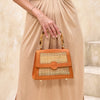 Cane Weave Handbag- Bamboo Handle