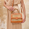Cane Weave Handbag- Bamboo Handle