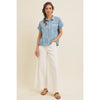 Washed Chambray Shirt- Light Denim
