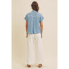 Washed Chambray Shirt- Light Denim