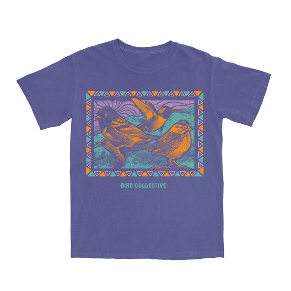 Bird Collective Chaparral Tee- Washed Purple